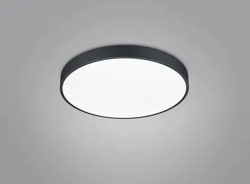 Plafoniera Waco, TRIO, 49x6 cm, 52.5W, 1x SMD, metal, negru mat