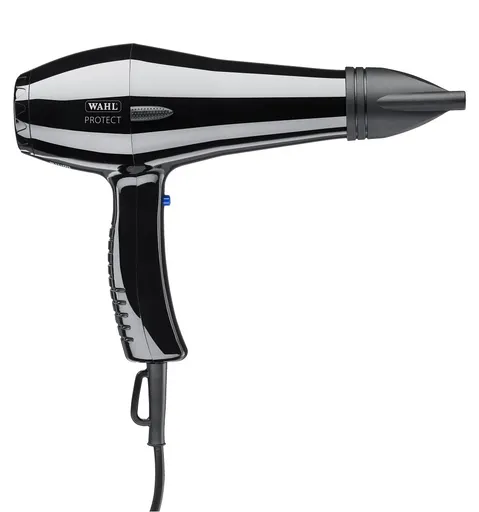 Uscator De Par Profesional Wahl Protect 1500W, Negru Cu 2 viteze Si 3 Niveluri De Caldura