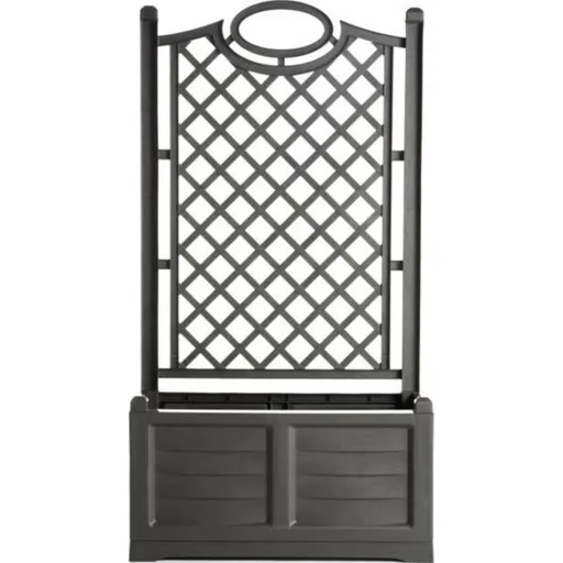 Ghiveci mare cu suport decorativ Bama Separeantracit, 80 x 150 x 42,5 cm, antracit