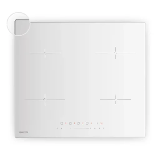 Klarstein Plită cu inducție Velaire, elegantă, minimalistă, puternică, 4 zone de gătit, 7000 W, 60 cm