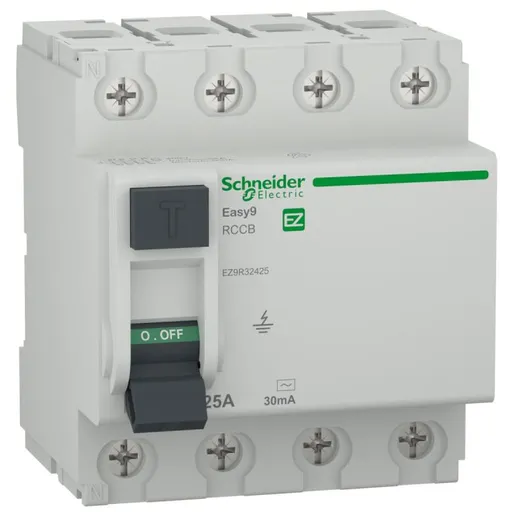 Intrerupator diferential RCCB Easy9 4P 25A/30mA tip AC Schneider EZ9R32425