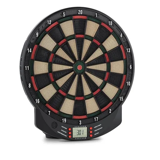 KLARFIT Dartomat – țintă de darts cu vârf moale, 26 de jocuri și sunet.