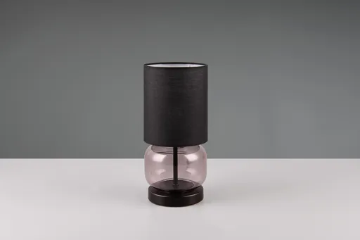 Lampa de masa Elio, TRIO, 13.5x28.5 cm, 40W, 1x E27, metal, negru mat/gri