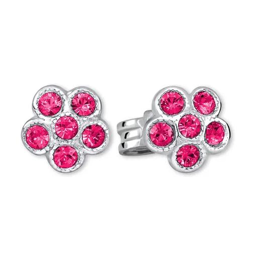 Soliter Cercei cu flori din argint cu zirconi roșii 438 001 01258 0400770