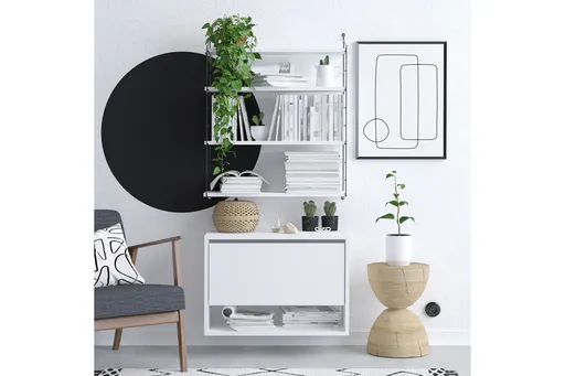 Raft de perete, Hanah Home, Pomme, Alb