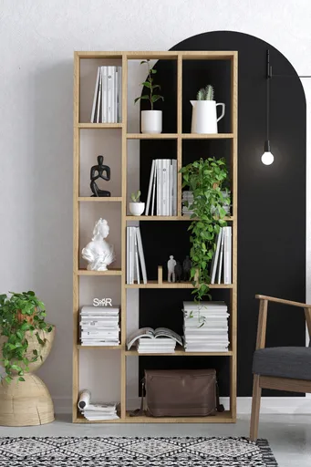 Corp biblioteca, Hanah Home, Demios, 75x170x18 cm, Maro