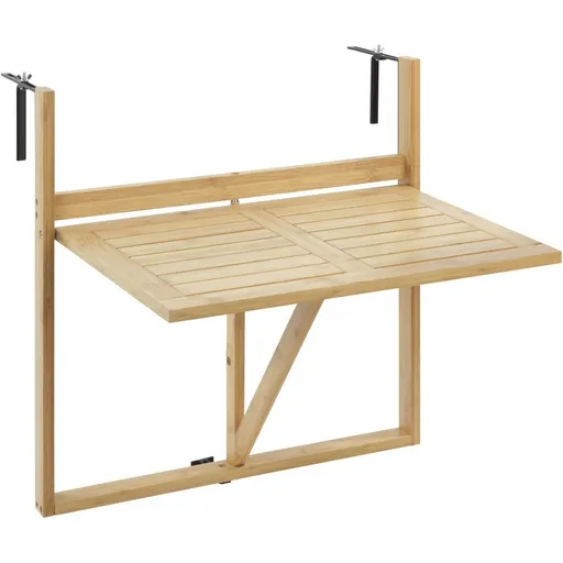 Wenko Măsuță suspendată pentru balcon din bambusWaikiki, 64 × 44 × 65 cm