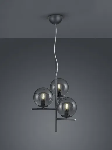 Lustra Pure, TRIO, 40x150 cm, 28W, 3x E14, metal, antracit