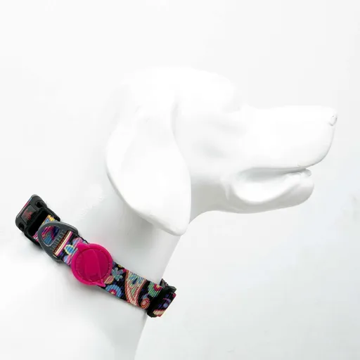 Zgarda pentru câini, Paws & Whiskers, Paisley, Poliester, Multicolor