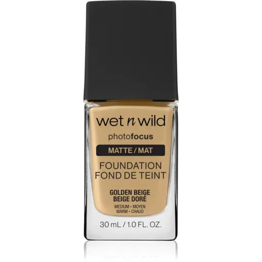 Wet n Wild PhotoFocus Make-up lichid matifiant culoare Golden Beige 30 ml