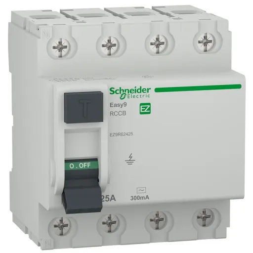 Intrerupator diferential RCCB Easy9 4P 25A/300mA tip AC Schneider EZ9R62425