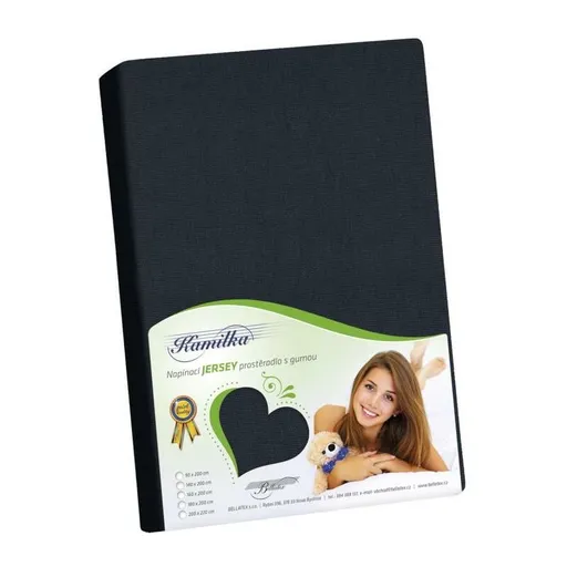 Bellatex Jersey cearșaf negru, negru