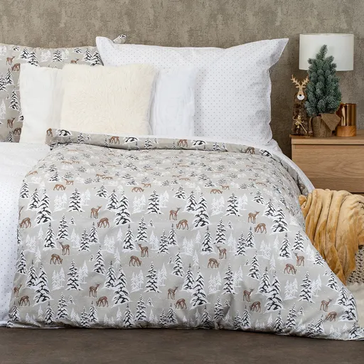 Lenjerie de pat din bumbac 4Home Christmas forest, 140 x 220 cm, 70 x 90 cm