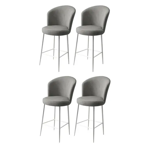 Set de scaune de bar Alte Grey and White, 4 buc., gri, 4 buc