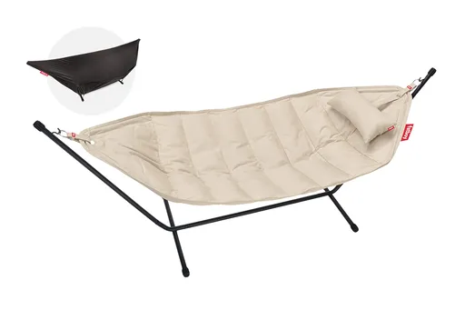 Hamac Headdemock superb, incl. perne și structuri negre, mai multe variante - Fatboy Culoare: Sahara