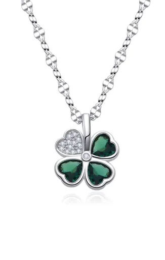 MOISS Colier din argint Trifoi cu zircon cubic N0000926