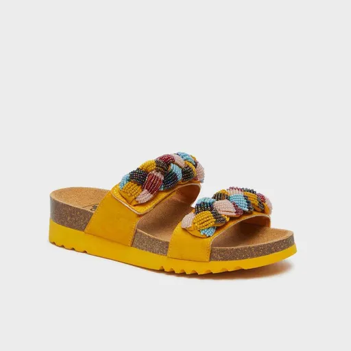 Papuci Scholl Nice galbeni, mărimea 40, 40 EU