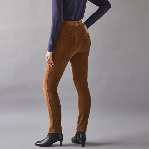 Jeggings strâmți din catifea corduroy