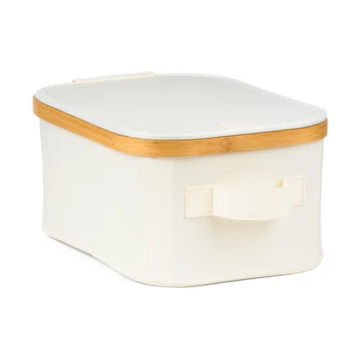 Cutie de depozitare G21 24 x 30 x 15 cm, dinbambus cu capac, bej, bej