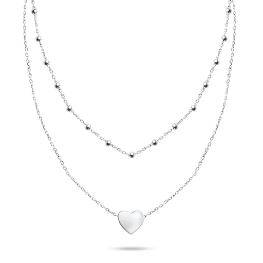 Brilio Silver Colier elegant dublu din argint NCL63W