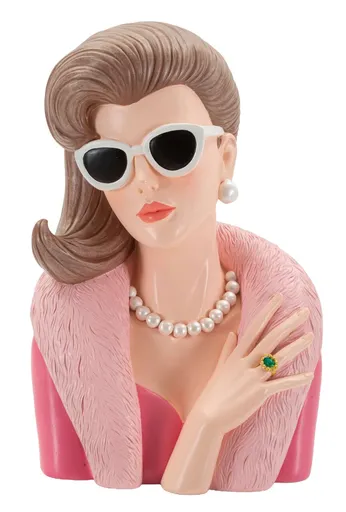 Figurina /sculptura decorativa Paris Woman -D, Mauro Ferretti, 18x12x28 cm, polirasina, multicolor