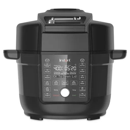Instant Pot Duo Crisp Ultimate Lid 140005901, 1500W, 6.2L, 11 programe, coș Ultimate Lid, EvenCrisp, negru