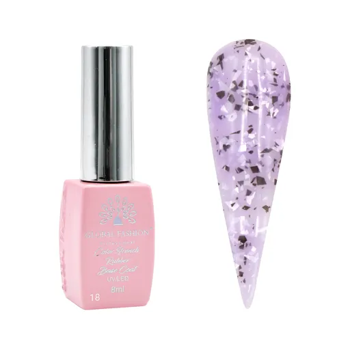 Baza Foil, Baza Cauciucata Pentru Unghii, Global Fashion, 8 ml, 18