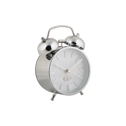 Karlsson 6009CH ceas cu alarmă design argintiu,diametru 12 cm, argintiu
