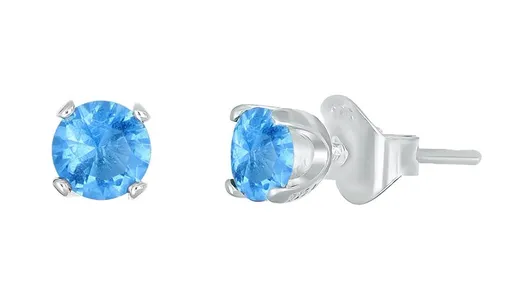 CRYSTalp Cercei argintii tip știft cu cristal albastru deschis Feel 42270.AQU.S