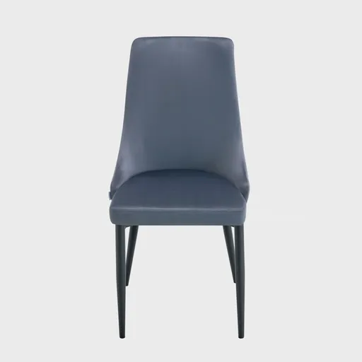 Scaun Logan, Homla, 59x47x93 cm, MDF/metal/ catifea din poliester, gri inchis