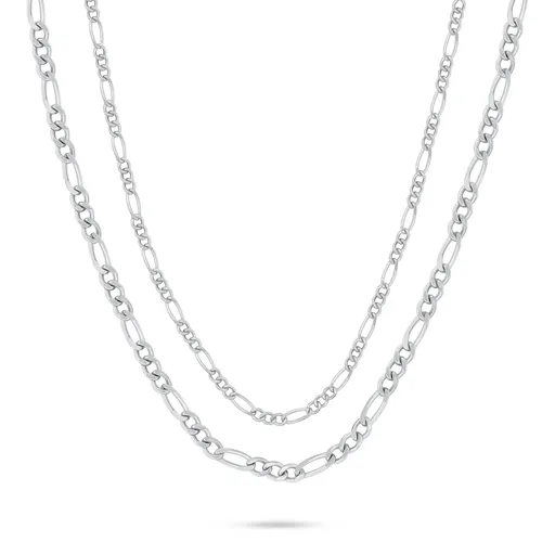 Brilio Silver Colier dublu de argint Figaro NCL196W