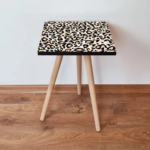 Masuta, Hanah Home, Shp152, 35x42x35 cm, Alb / Cămilă / Negru