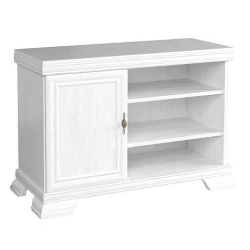 Măsuță TV KORA, pin andersen, alb