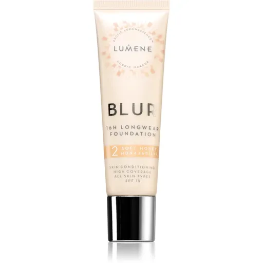 Lumene Blur 16h Longwear machiaj persistent SPF 15 culoare 2 Soft Honey (Cool) 30 ml