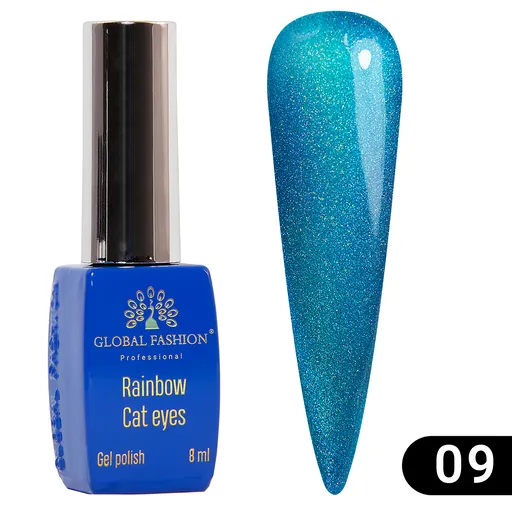Oja Semipermanenta Rainbow Laser Cat Eyes 8 ml, 09, TPO Free