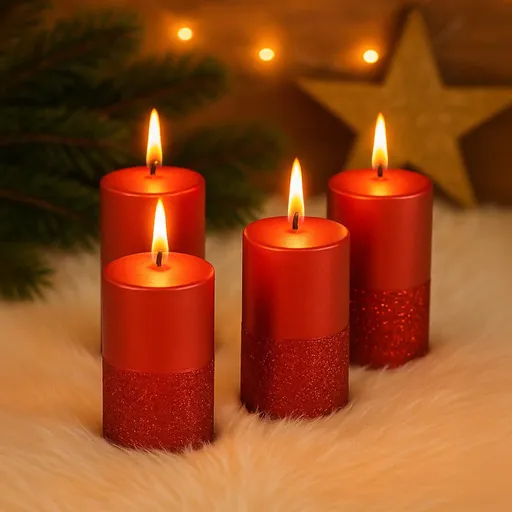 Lumânări din ceară, set 4 buc.