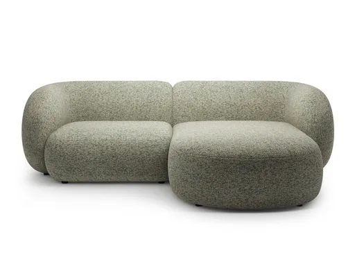 Coltar dreapta 2 locuri, Kate, Micadoni Home, 255x176x76 cm, tesatura structurata, verde muschi melanj