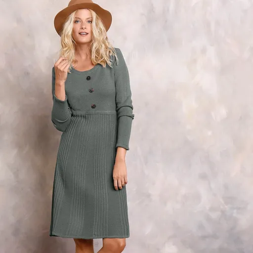 Rochie pulover cu nasturi