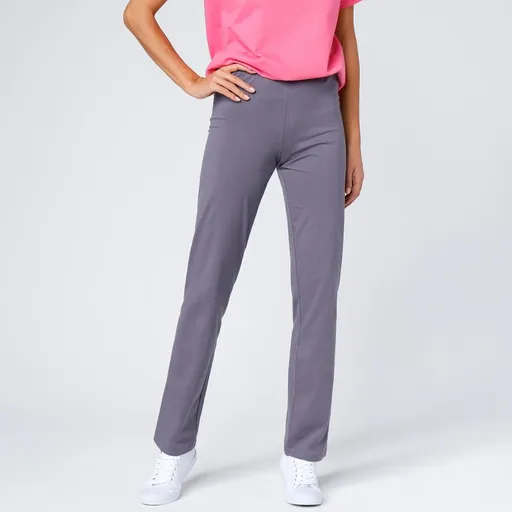 Pantaloni drepți din jerseu elastic, confecționați din bumbac organic