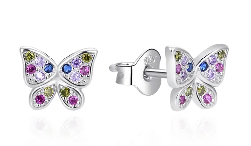 Agato Cercei din argint drăgălași Fluture AGT-E070PC