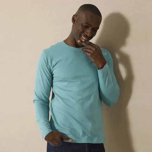 Tricou cu mânecă lungă și decolteu rotund