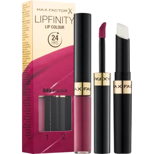 Max Factor Lipfinity Lip Colour ruj cu persistenta indelungata balsam culoare 040 Vivacious 4.2 g