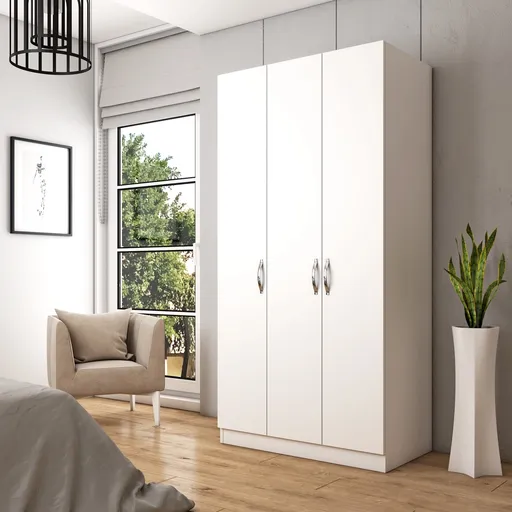 Dulap pentru haine, Hanah Home, FRN-12023, 90x181x50 cm, Alb