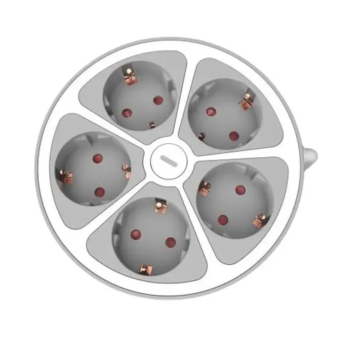 Prelungitor 5 prize, cablu 3x1.5mmp, 1.4m, alb, Technik