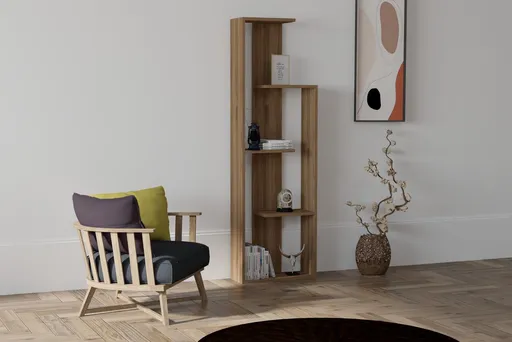 Biblioteca Wand, Puqa Design, 50x19.6x160 cm, maro