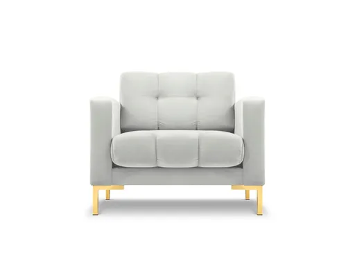 Fotoliu, Mamaia, Micadoni Home, GL, 87x92x75 cm, catifea, argintiu