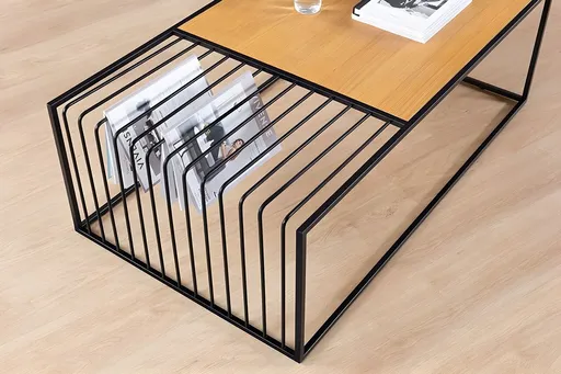 Masuta de cafea, Hanah Home, Riley, 120x40x40 cm, Maro