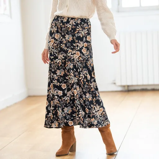 Fustă lungă cu imprimeu