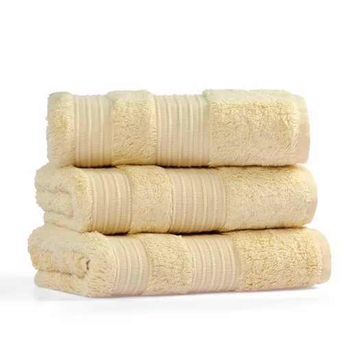 Prosop de baie, L'essentiel Maison, London Wash, 60% Bumbac/40% Bambus, Galben