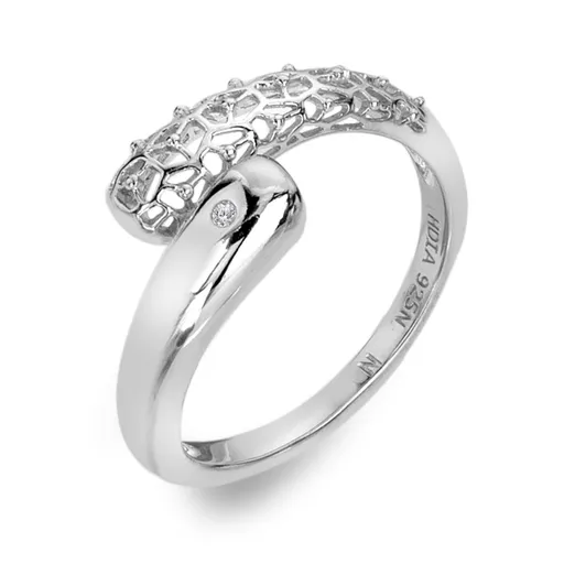 Hot Diamonds Inel asimetric din argint cu diamant Aster DR307 56 mm